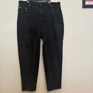Vintage Levis 560 Jeans Mens 42x32 Black Loose Comfort Fit Tapered Leg USA